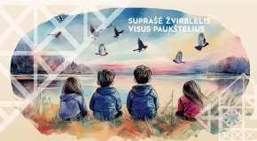  Suprašė žvirblelis visus paukštelius