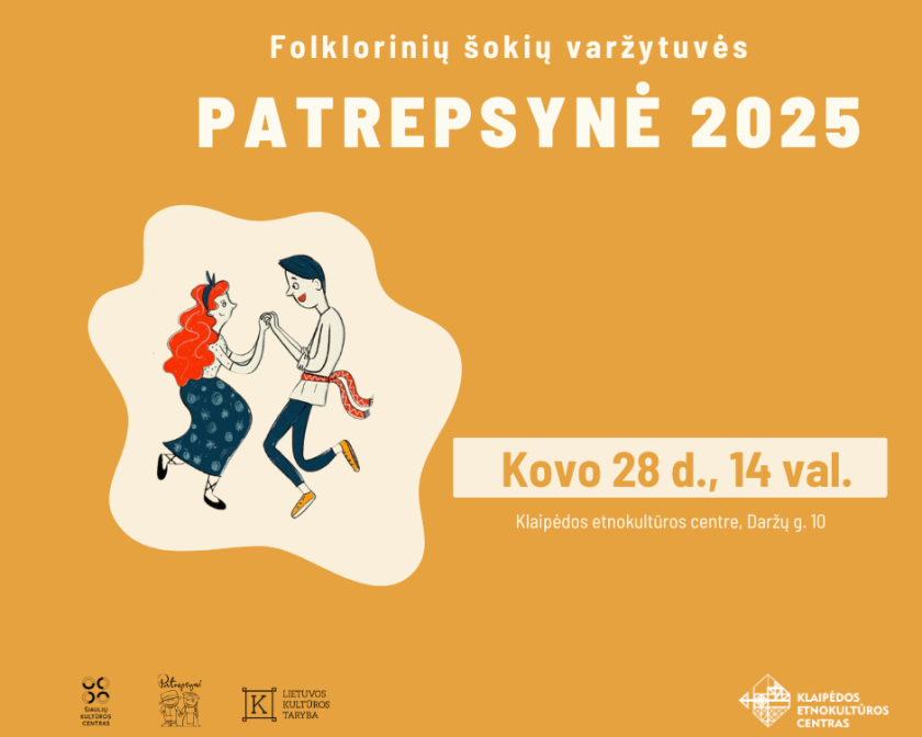 Kvietimas dalyvauti Lietuvos moksleivių folklorinių šokių varžytuvėse „Patrepsynė 2025“